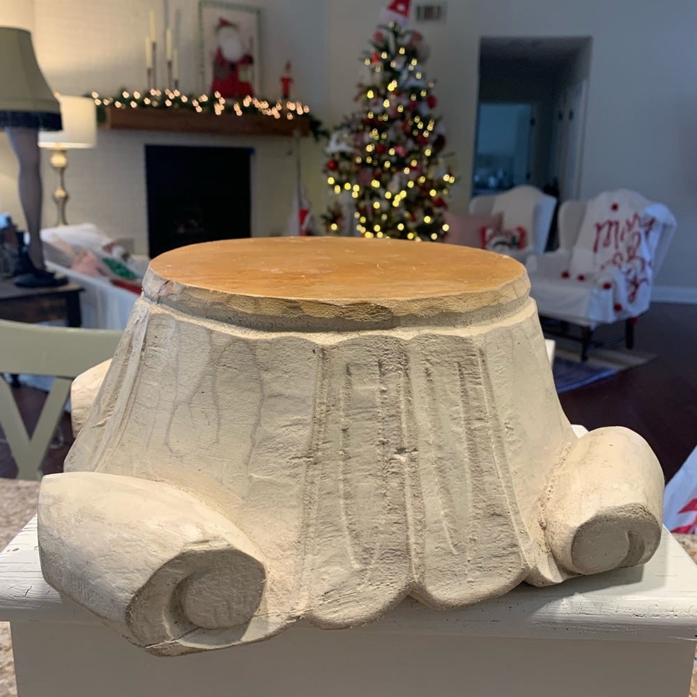 Wood Carved Pedestal